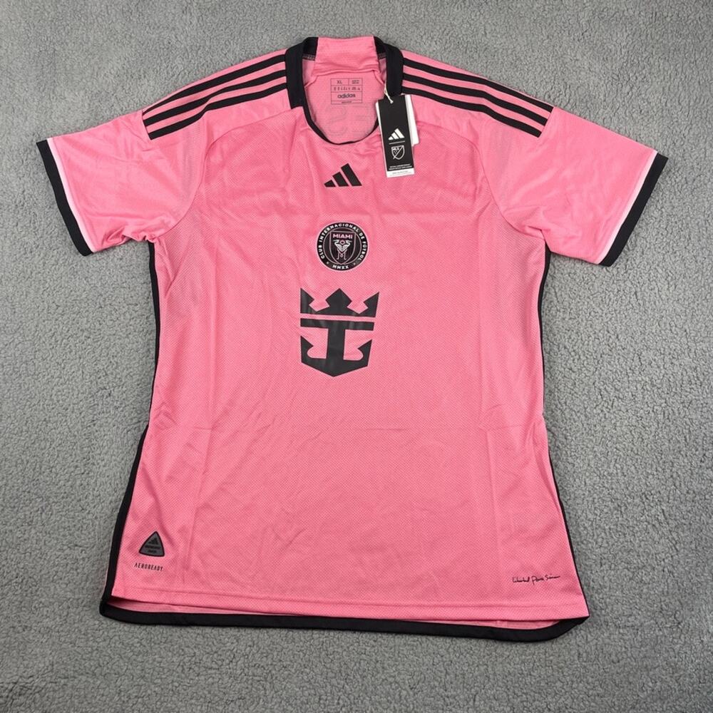 Messi Inter Miami CF Men's Adidas X-Large Pink Aeroready Home Authentic Jersey